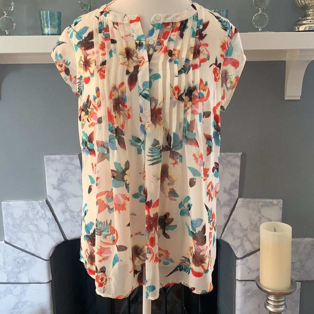 Daniel Rainn Sheer Floral Shirt - Picture 2 of 8